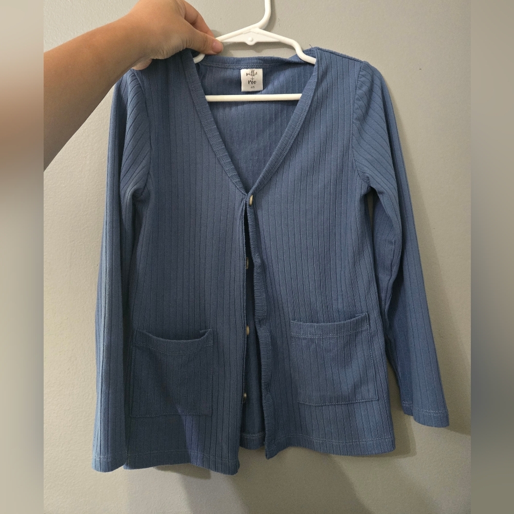 Millie + Roo Ribbed Kids Cardigan Sweater Unisex